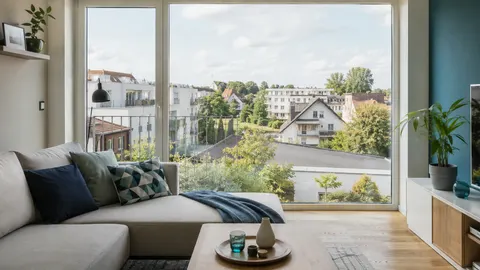 Helle moderne Wohnsituation mit Blick auf unterschiedliche Möglichkeiten des Wohnens und der langfristigen Lebensplanung